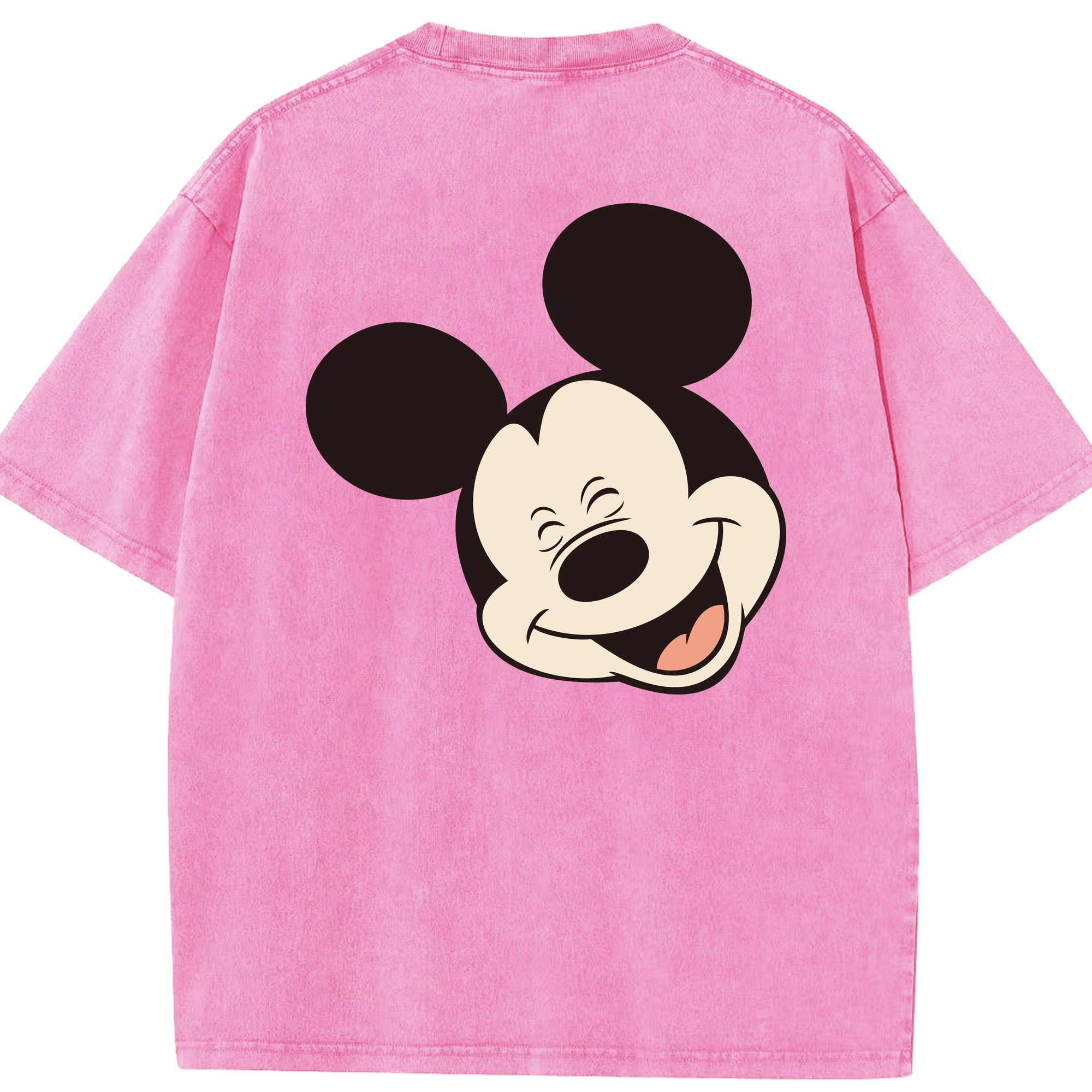 （画像用） ミッキーマウス Mickey Mouse 綿100% ヴィンテージ風 半袖Tシャツ（背面プリント）